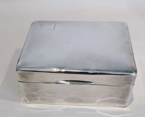 Silver Turned Box art deco Antique Silver 3