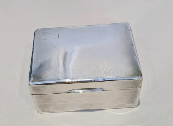 Silver Turned Box art deco Antique Silver 4