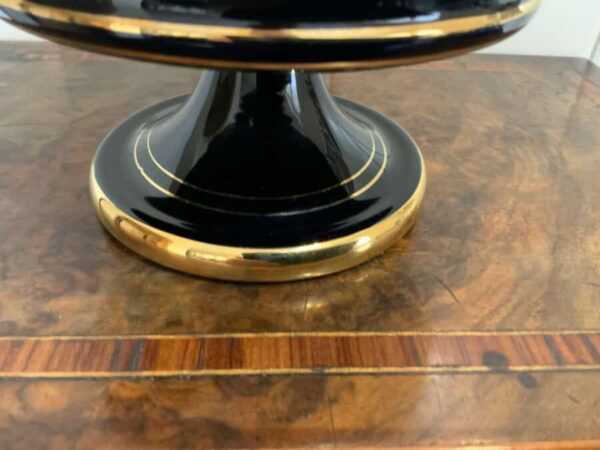 I Spyropoulos 24 carat hand painted glass dish & lid. - Image 6