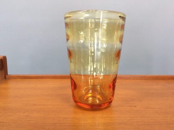 Whitefriars Ribbed Vase by William Wilson c1930’s glass vase Antique Glassware 3