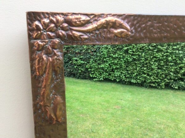 Arts and Crafts Large Copper Mirror c1900's - Image 4
