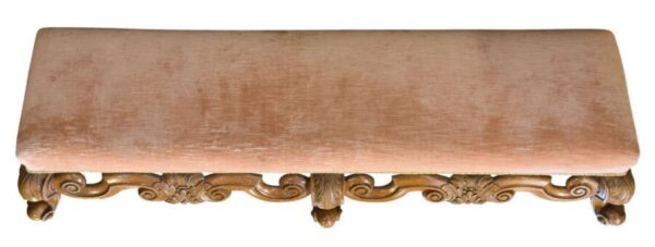 19thc walnut fender stool - Image 4