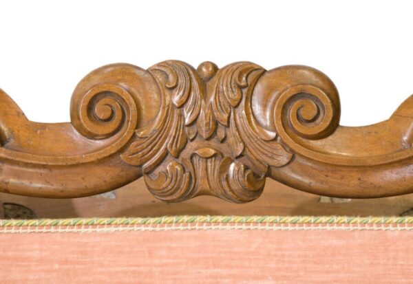 19thc walnut fender stool - Image 2