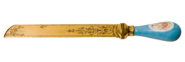 19thCentury French Gilt Bronze and Porcelain Paper Knife Miscellaneous 3