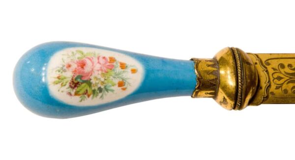 19thCentury French Gilt Bronze and Porcelain Paper Knife - Image 4