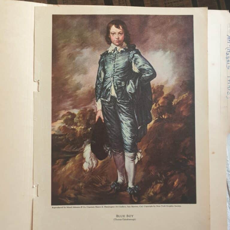 Blue Boy Lithographic Printed 1948