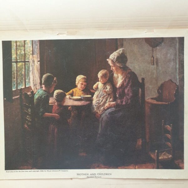 Mother and Children Lithographic Prints by Bernard Pothast
