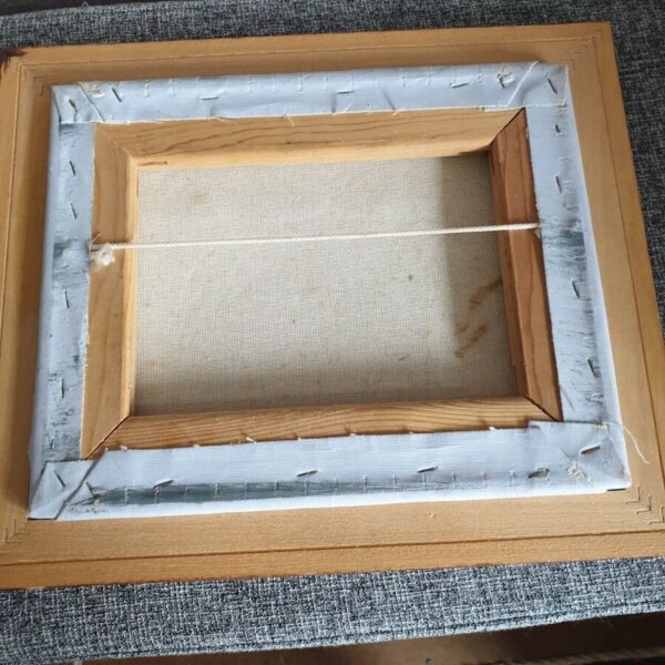 VTG. L. Frank signed oil painting frames canvas - Image 5