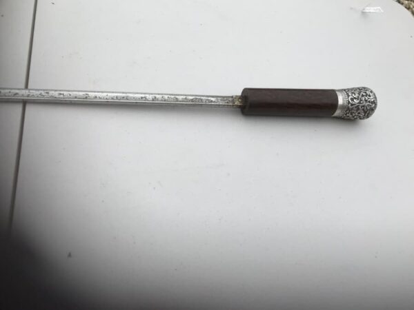 Russian silver topped gentleman’s walking stick sword stick Miscellaneous 24