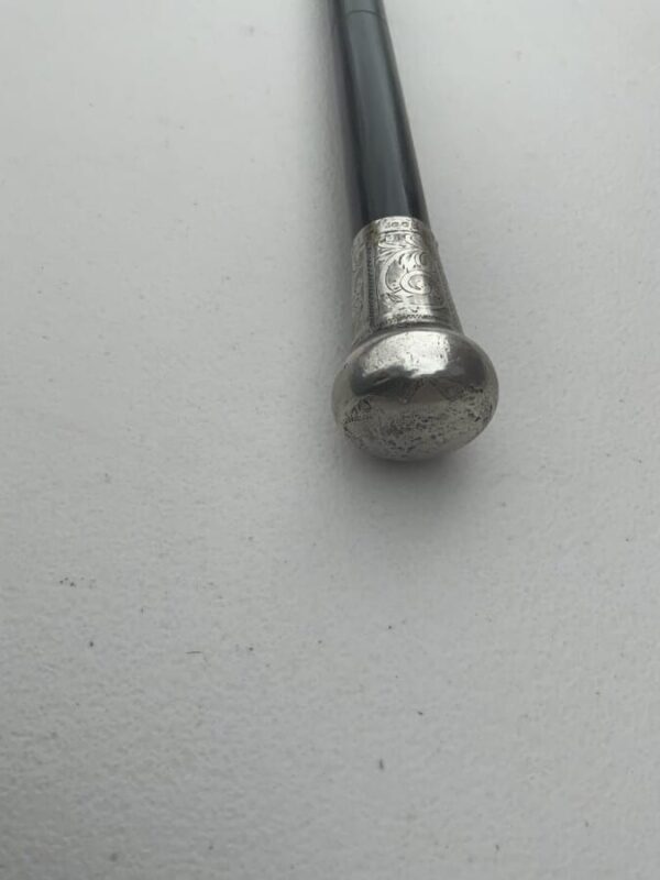 Gentleman’s walking stick sword stick with silver topped handle - Image 3