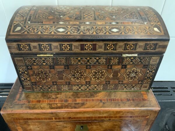 Tunbridge ware Box stunning work Antique Boxes 6