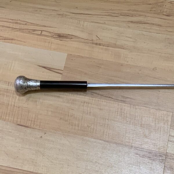 Gentleman’s Walking Stick Sword Stick With Silver Top - Image 6