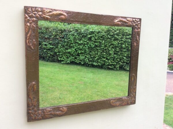 Arts and Crafts Large Copper Mirror c1900's