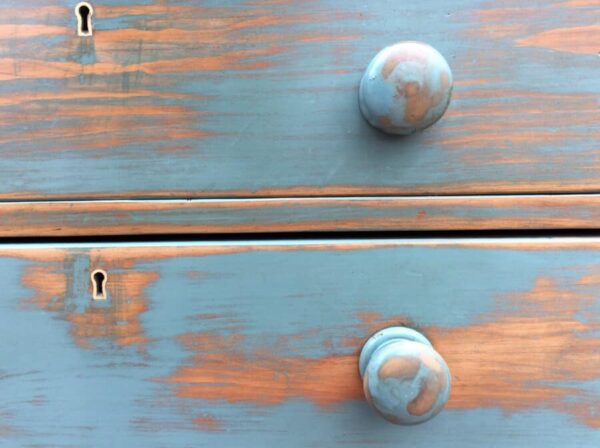 Victorian Painted Chest of Drawers c1880 - Image 6