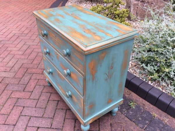 Victorian Painted Chest of Drawers c1880 chest of drawers Antique Draws 5