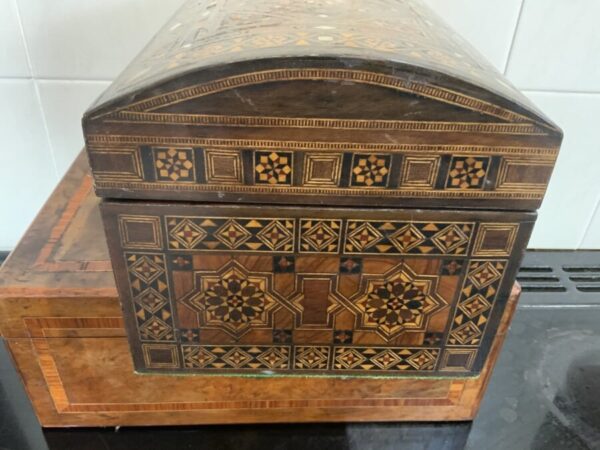 Tunbridge ware Box stunning work Antique Boxes 7