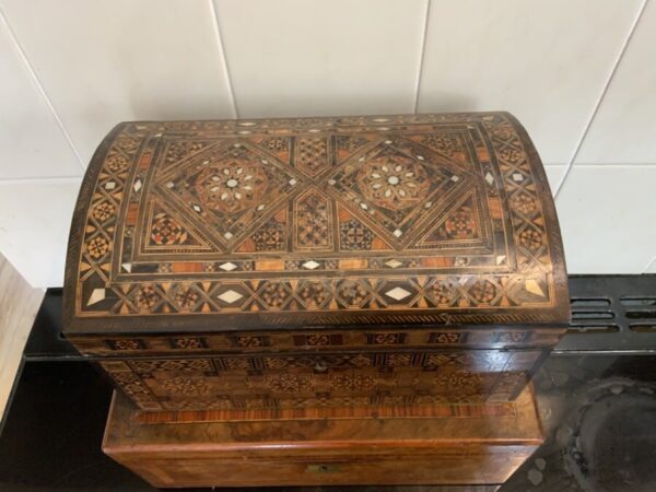 Tunbridge ware Box stunning work Antique Boxes 4