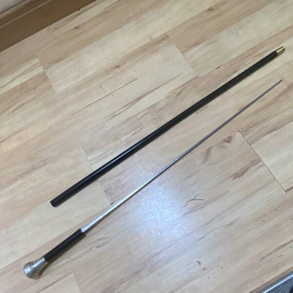 Gentleman’s Walking Stick Sword Stick With Silver Top - Image 13