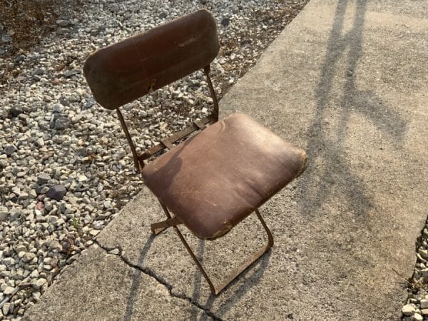 Vintage folding child’s chair original condition Antique Chairs 5