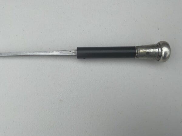 Gentleman’s walking stick sword stick with silver topped handle - Image 23