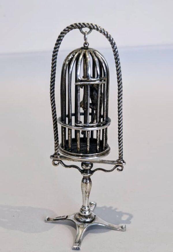 Tiny Silver Bird Cage