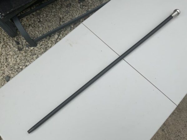 Gentleman’s walking stick sword stick with silver topped handle