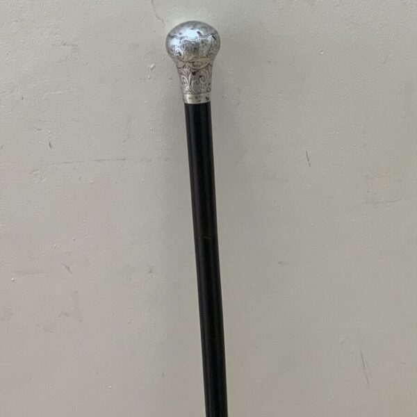 Gentleman’s Walking Stick Sword Stick With Silver Top - Image 2