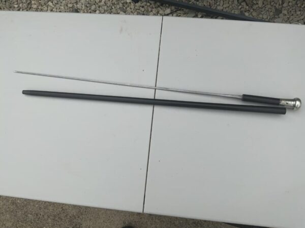 Gentleman’s walking stick sword stick with silver topped handle - Image 13
