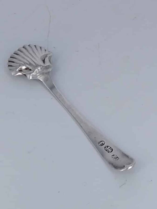 George III Silver Shell Salt Spoon - Image 4