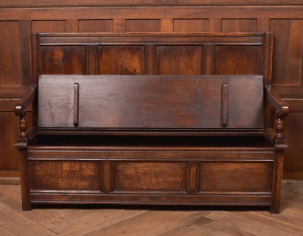 19th Century Oak Bench/ Hall Seat/ Settle SAI2713 - Image 7