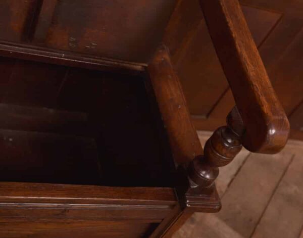 19th Century Oak Bench/ Hall Seat/ Settle SAI2713 - Image 19
