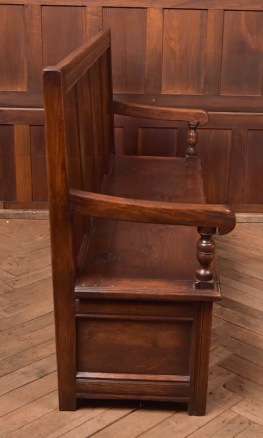 19th Century Oak Bench/ Hall Seat/ Settle SAI2713 Antique Furniture 18