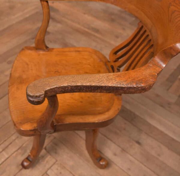 Edwardian Oak Revolving Desk Chair SAI2729 Antique Chairs 8