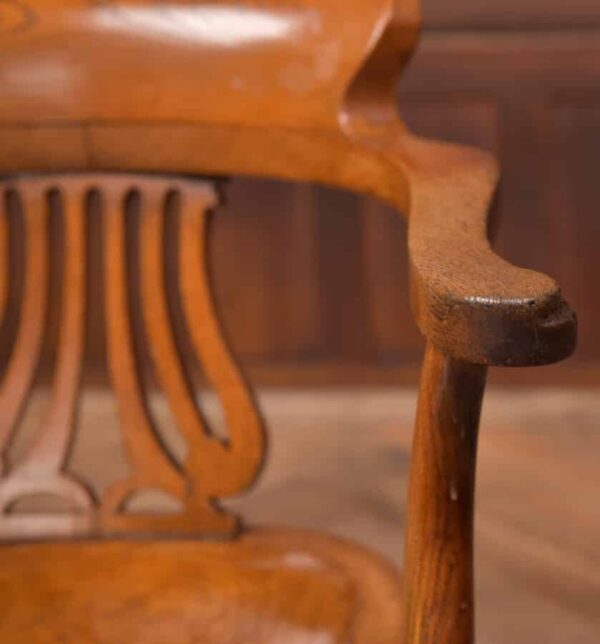 Edwardian Oak Revolving Desk Chair SAI2729 Antique Chairs 6