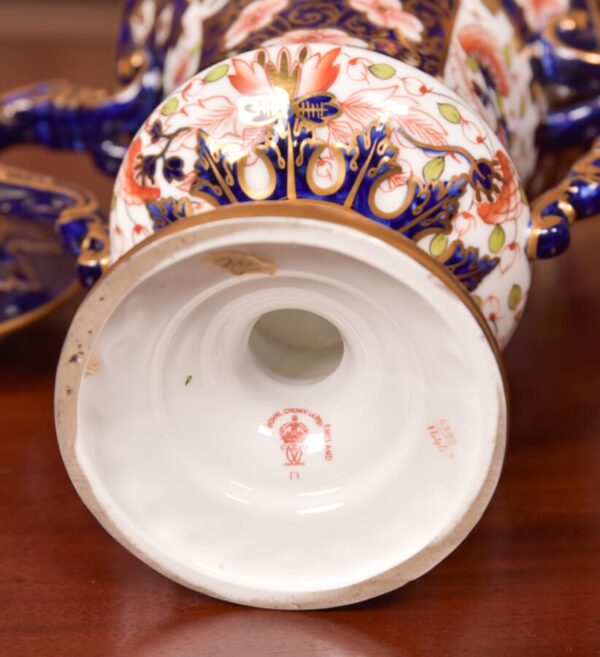 Set Of 3 Royal Crown Derby Imari Vases SAI2735 Royal Crown Derby Antique Ceramics 20