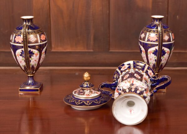 Set Of 3 Royal Crown Derby Imari Vases SAI2735 - Image 17