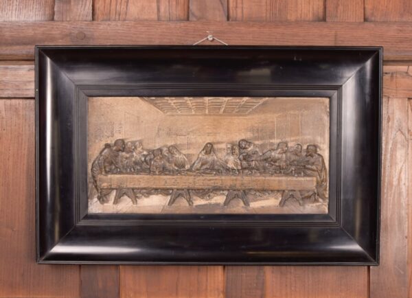 19th Century Metal Work ” The Last Supper” SAI2747 Antique Art 3