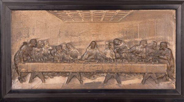 19th Century Metal Work ” The Last Supper” SAI2747 Antique Art 4