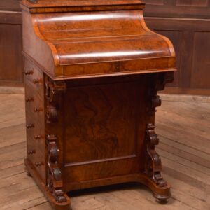 Victorian Burr Walnut Piano Top Davenport SAI2753 Davenport Antique Desks