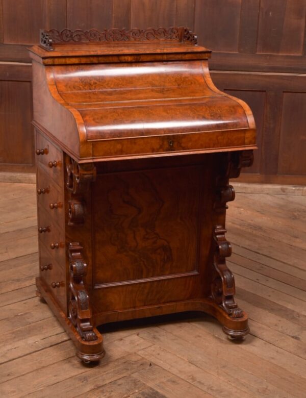 Victorian Burr Walnut Piano Top Davenport SAI2753 Davenport Antique Desks 3