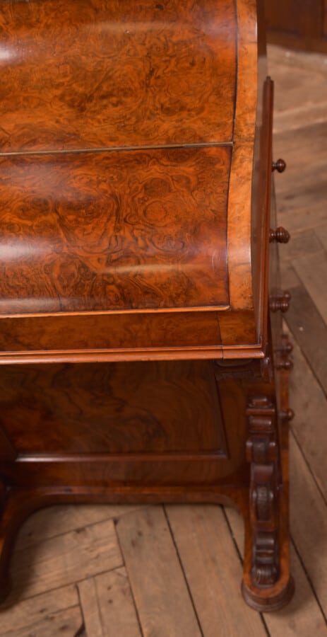 Victorian Burr Walnut Piano Top Davenport SAI2753 Davenport Antique Desks 19