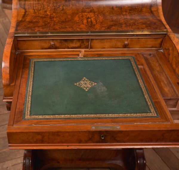 Victorian Burr Walnut Piano Top Davenport SAI2753 - Image 8