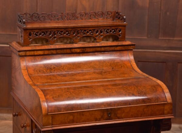 Victorian Burr Walnut Piano Top Davenport SAI2753 Davenport Antique Desks 8