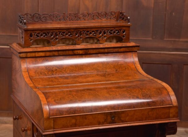 Victorian Burr Walnut Piano Top Davenport SAI2753 - Image 6