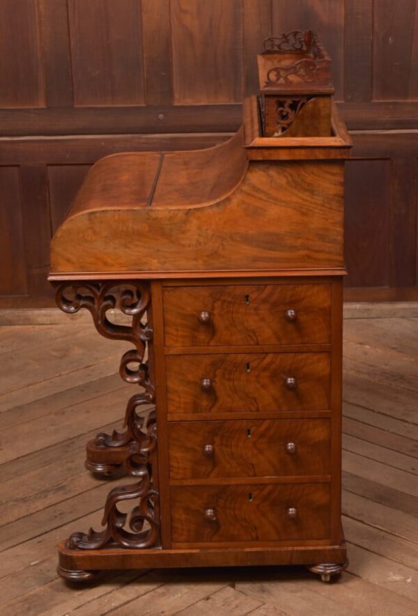 Victorian Burr Walnut Piano Top Davenport SAI2753 - Image 3