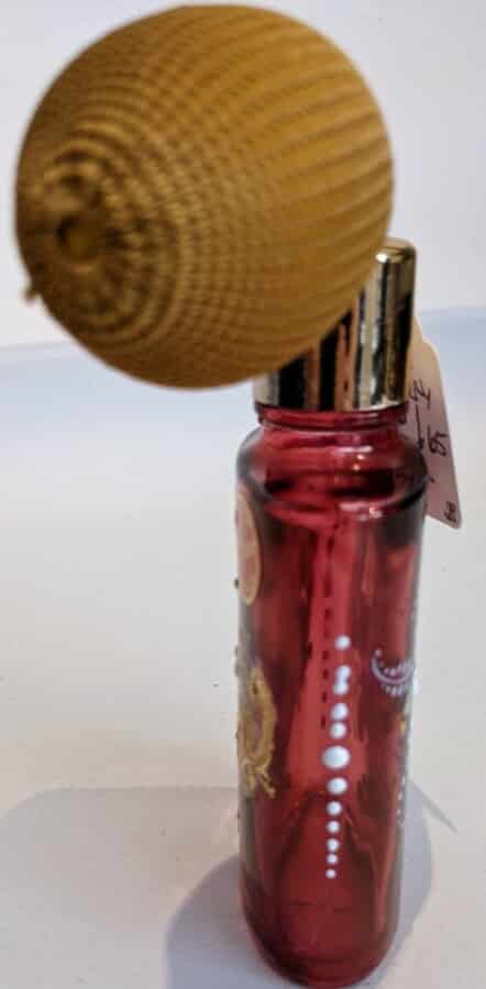 Murano Scent Bottle cranberry glass Antique Glassware 5