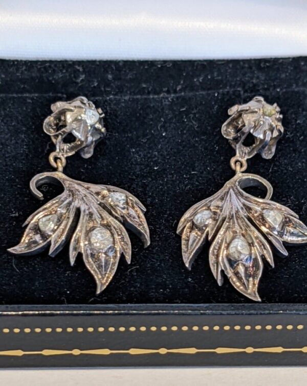 Diamond Drop Earings diamond earings Antique Jewellery 3