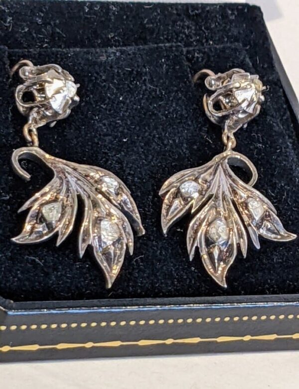 Diamond Drop Earings diamond earings Antique Jewellery 6