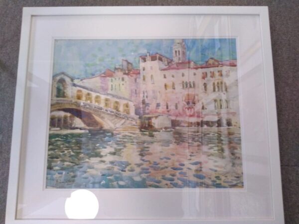 The Rialto Bridge, Venice by Gertrude Crompton watercolour Miscellaneous 3