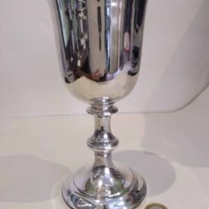 Victorian Silver Plated & Gilded Goblet Chalice by John Edward Walter, John Barnard, London cups Antique Silver